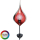 Solarfackel Metall mit Drehkugel & Farbwechsel Dekobeleuchtung Garten SOLAR  Blume Solarleuchte 113cm Rot