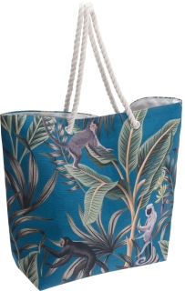 Strandtasche AFRICA SAVANNA mit Druckknopf - Badetasche Shopper Tasche 52x15x42 Affe