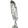 Dekofeder auf Sockel Aluguss - 15x11x51cm Feder Silber Metallfeder Dekoration