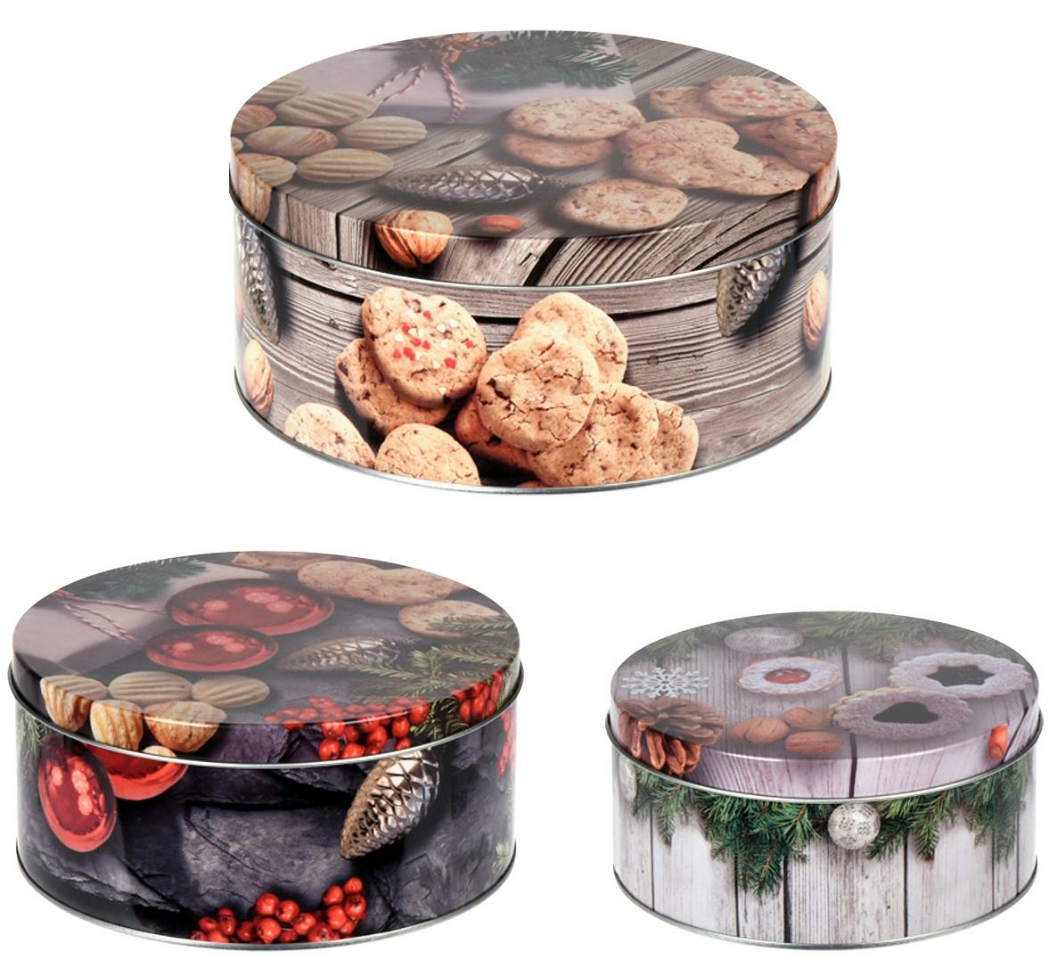 Weihnachtliche Keksdose 3er Set