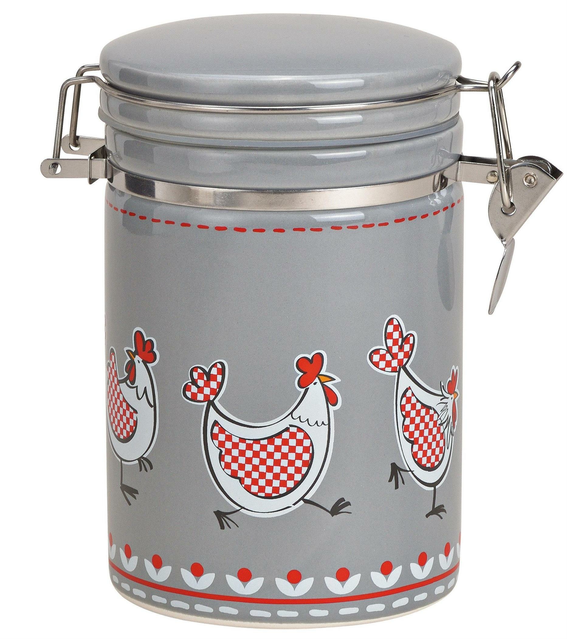 Keramik Vorratsdose Huhn mit Bügelverschluss Deckel - 10x16cm 850, 8,99