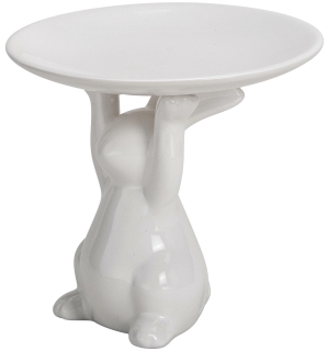 Etagere Hase stehend - Porzellan Gebäck Teller 15x14x15cm - Osterdeko Osterhase
