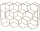 Weinregal HONEYCOMB für 11 Flaschen - geometrisches Flaschenregal aus Metall 30x15x45cm Gold
