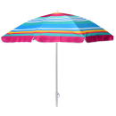 Sonnenschirm neigbar - gestreift mehrfarbig - 157 cm Durchmesser UPF 30+ Strandschirm