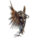 Dekofigur Eule aus Metall zum Stellen und Hängen - Uhu Dekovogel  Vogelschreck 65x42x16cm