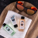 HIPSTER Geschenkset mit Klapp Sonnenbrille Duschgel Shampoo After Shave Lotion - für Männer