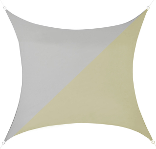 Robustes Sonnensegel quadratisch aus Polyester - Sonnenschutz UV Schutz UPF50+ 3x3m