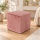 Dekohocker CUBE Altrosa Velours - Samt Rosa Sitzhocker Hocker 32x32x34cm