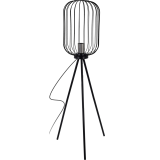 Stativ Lampe aus Metall - Design Stativleuchte 102 x 24 cm - Art Deco Leuchte Schwarz