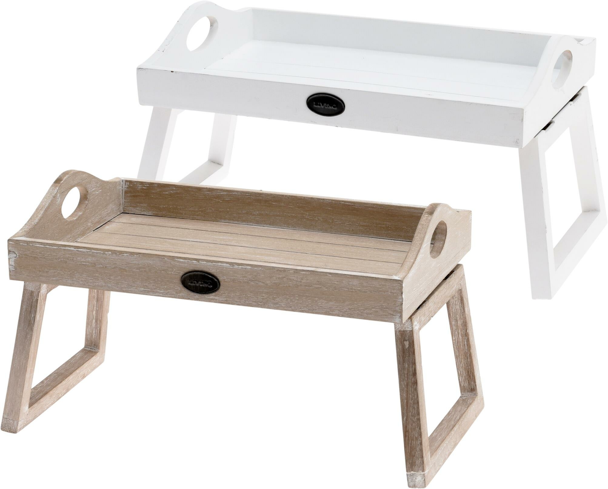 Sofatablett aus Holz mit Klemmbeinen Couchtablett Sofa Tablett , 11,99