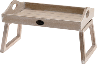 Sofatablett aus Holz mit Klemmbeinen - Couchtablett Sofa Tablett Sofabutler 20x30x3cm Natur