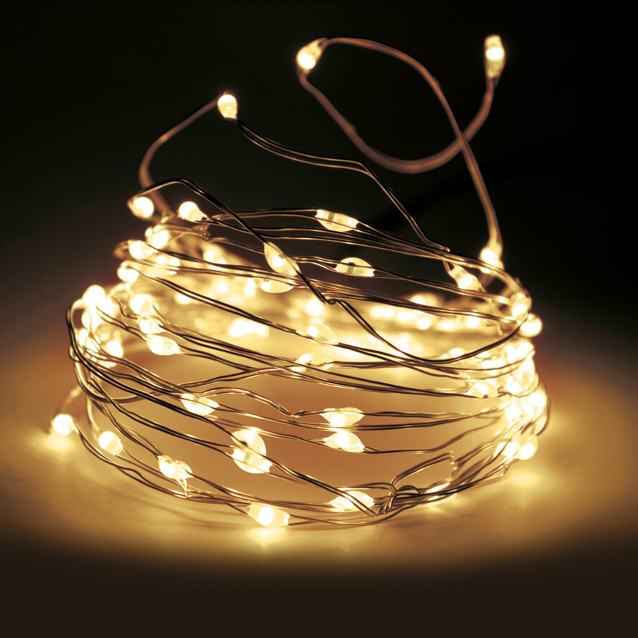Silberdraht Micro Lichterkette 320 LED WARMWEISS