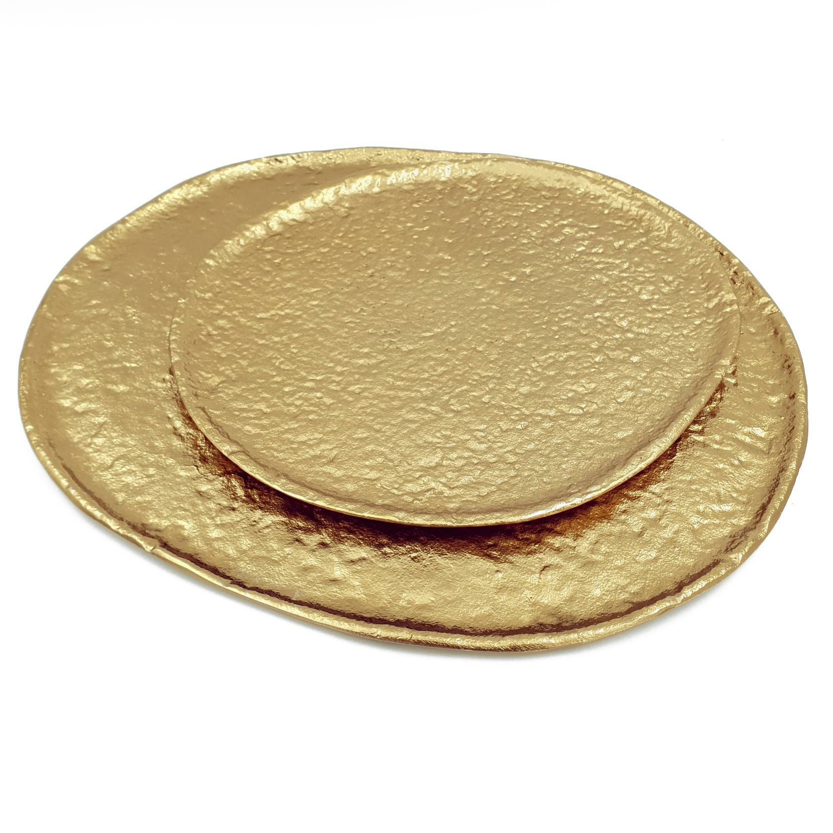 Dekoteller aus Aluguss GOLD