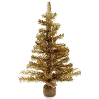 Goldener Weihnachtsbaum 60 cm - Deko Christbaum Gold künstlich Weihnachtsdeko