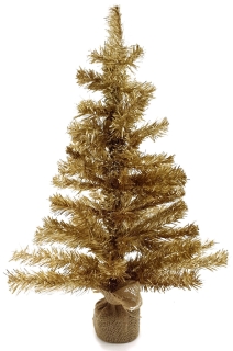 Goldener Weihnachtsbaum 60 cm - Deko Christbaum Gold künstlich Weihnachtsdeko