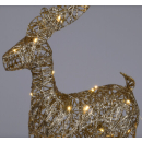 GLITTER DEER - Beleuchtetes Rentier - 60 LED Weihnachtsdeko Weihnachtsbeleuchtung 37x15x60cm