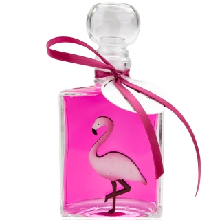 Duschgel FLAMINGO in wiederbefüllbarer Glasflasche mit Stopfen - Erdbeerduft -  200 ml