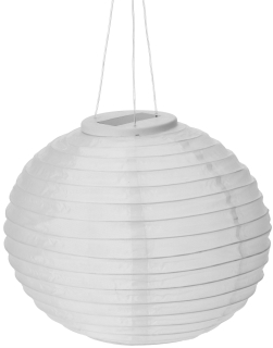 Solar Lampion weiß - Regenfeste Solarlampe - Hochzeit Fest & Gartenbeleuchtung - Laterne LED 40cm