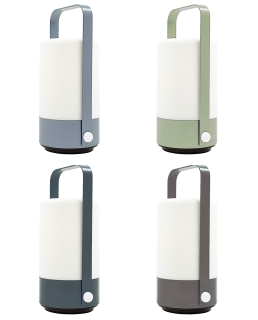 Tragbare LED Laterne NIMBUS - Design Outdoor Tischlampe batteriebetr. 19,5cm