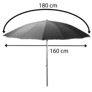 Sonnenschirm TROPICAL FLOWER höhenverstellbar mit Knickgelenk & UPF 40+ Ø160 cm
