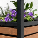 Hochbeet CUBE COMPACT Metall & Holz - 2 Etagen Gemüsebeet Kräuterbeet - Beet für Terrasse Balkon & Garten