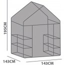 Folien Gewächshaus mit Regalböden & Reißverschluss - Treibhaus 143x73x195cm