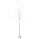 Funkelnder LED Baum weiß in Birkenoptik - 180 cm 522 LED Warmweiß - Lichterbaum mit Funkeleffekt