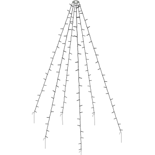 Fahnenmast Beleuchtung 5x 1,8 Meter - Lichterkette für Bäume Pavillions 120 LED IP44