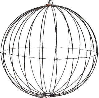 LED Ball - Extra Warmweiß - Leuchtkugel zum Hängen - Weihnachtsbeleuchtung inkl. Timer innen & außen Ø: 50 cm - 320 LED