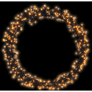 LED Kranz - Extra Warmweiß - Lichter Ring zum Hängen - Weihnachtsbeleuchtung innen & außen