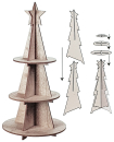 Weihnachtliche Etagere in Weihnachtsbaum Form - Deko Regal Weihnachten 30x60 cm
