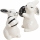 Osterhasen mit Osterei 2er Set - 5x7x10cm Schwarz Weiss - Dekohase Osterdeko Dekoration Ostern