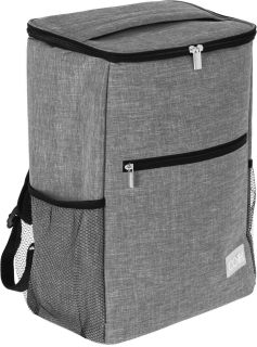 Hochwertiger Kühlrucksack 20 L - 30x19x42cm Kühl Rucksack Picknickrucksack Picknicktasche Grau