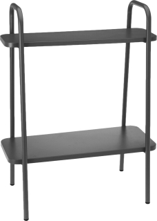 Outdoor Beistellregal BLOMHYLLA - 50x26x66cm - Scandi Pflanzenregal Blumenregal Beistelltisch Metall Dunkelgrau