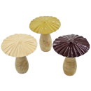 Pilze aus Holz und Metall - 3er Set - Herbstdeko Dekopilze Dekoration Pilz