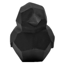 VOGEL Skulptur XXL - Deko Figur Geometrisch Origami Design - Schwarz Polyresin 9x18x12cm