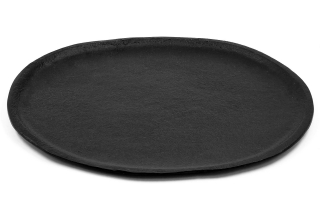 Dekoteller aus Aluguss SCHWARZ - Kerzenplateau Dekoschale Platzteller Feste Hochzeit 30 x 27 cm