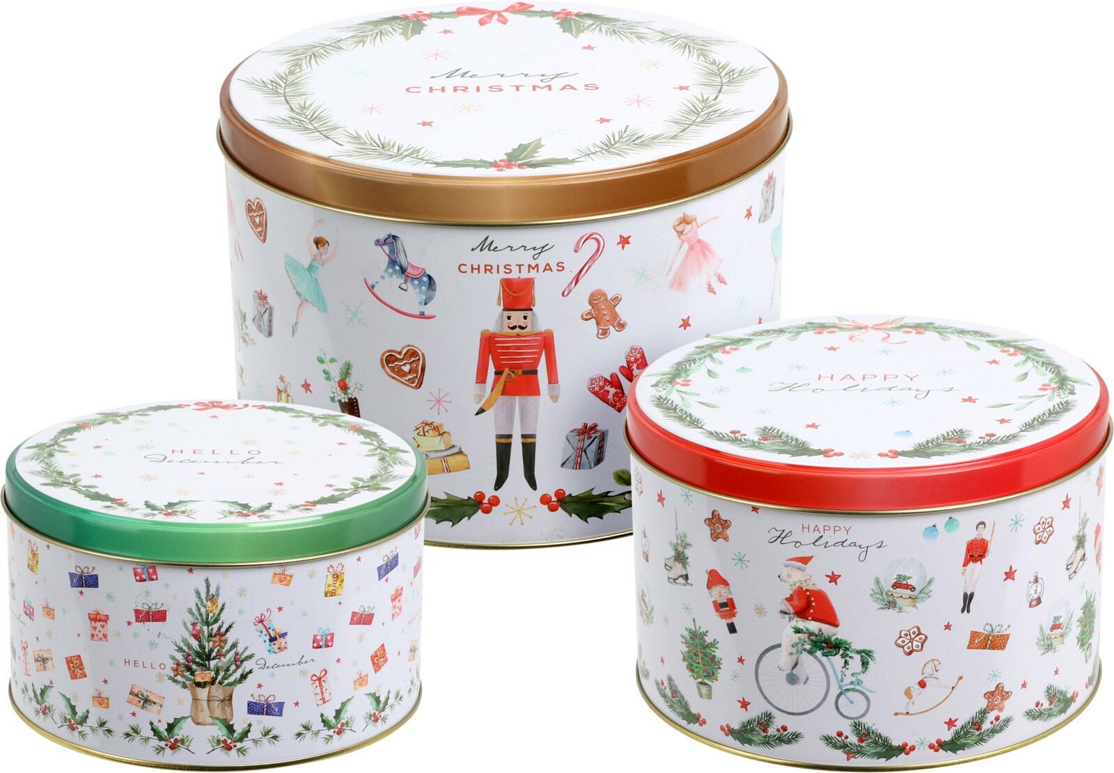 Keksdose MERRY CHRISTMAS 3er Set