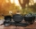 Gusseisen-Set mit Dutch Oven Grilltopf Grillpfanne Grillplatte Deckelhaken 6-tlg