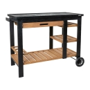 Grillwagen VAGO aus Holz - 108x54x83 cm - Grilltisch...