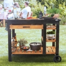 Grillwagen VAGO aus Holz - 108x54x83 cm - Grilltisch...