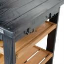 Grillwagen VAGO aus Holz - 108x54x83 cm - Grilltisch Beistelltisch Trolley Outdoor