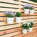 Blumenbalkon Kräuterbalkon FLORES - Blumentopfhalter aus Bambus für 2 Blumentöpfe