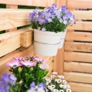 Blumenbalkon Kräuterbalkon FLORES - Blumentopfhalter aus Bambus für 2 Blumentöpfe