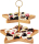 Weihnachtliche Bambus Etagere in Sternform - 2 Etagen Stern Etagere 27x24cm