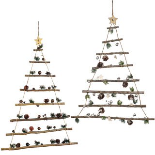 Weihnachtsbaumleiter - Wanddeko Türdeko Weihnachten - Leiter In Baumform 100 cm