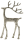 Dekohirsch aus Aluguss 19x6x30 cm - Aluminium Hirsch Weihnachsdeko Rentier - Silber