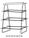 Weinregal ESSENZA 9 - Minimalistisches Regal für 9 Weinflaschen - Weinständer 33x29x46cm