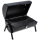 Zylinder Standgrill für Holzkohle mit 2 Grillflächen Zylinder Grill Schwarz 41x26x36cm