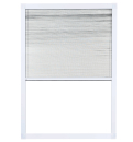Smart Fliegengitter Plissee für Fenster - Flächenbündiger Alu Bausatz - Insektenschutz Plissee (weiß 130 x 150 cm)